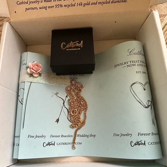 Vintage 9k ct yellow gold curb carabiner and catbird charm holder chain necklace - Picture 7 of 11